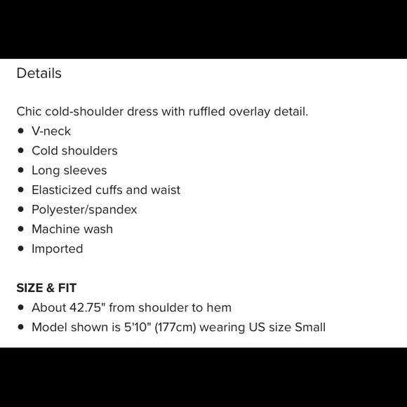 Dex Cold Shoulder Top Dress Size Small - Picture 2 of 3